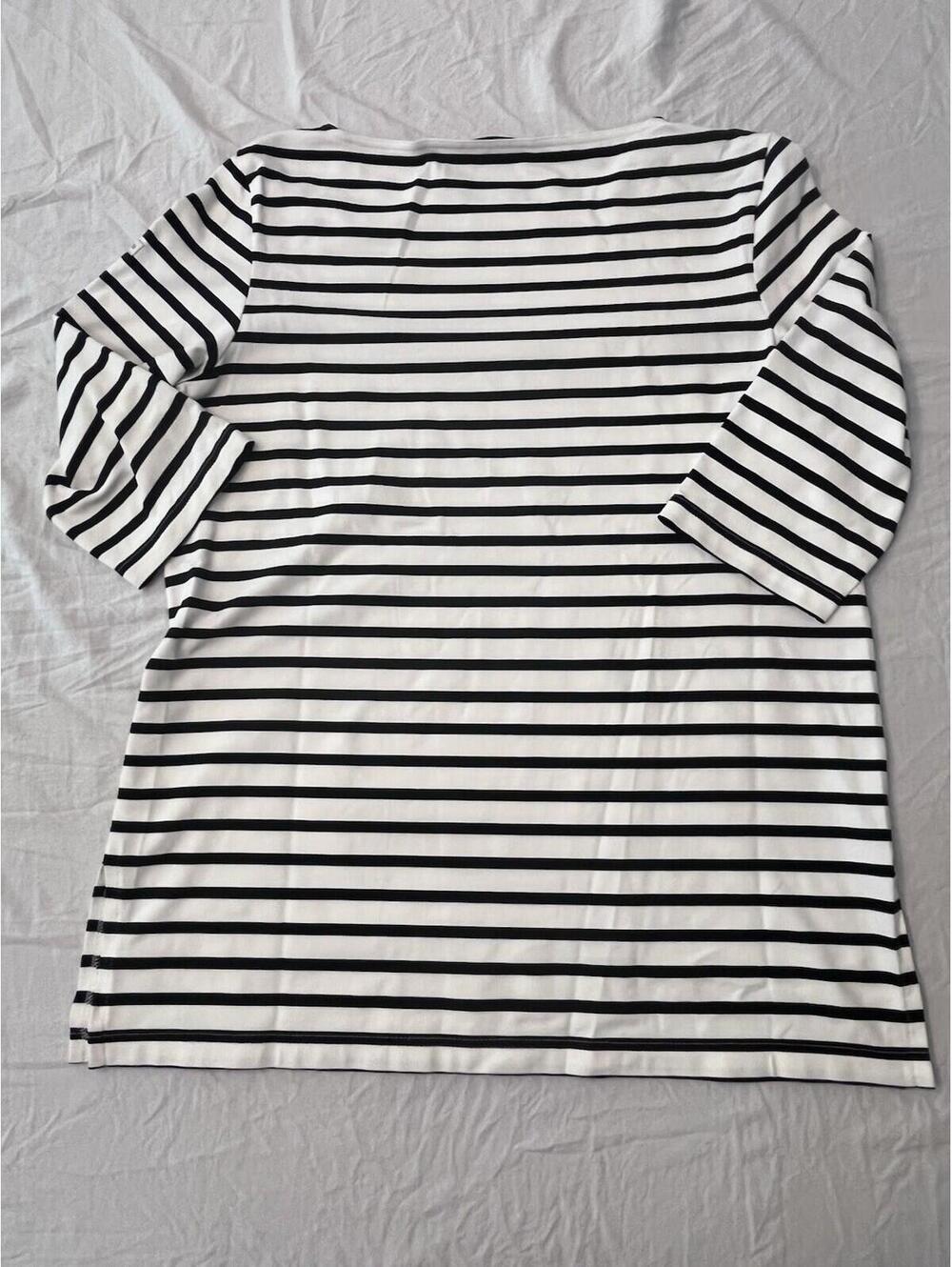 Saint James Made in France Classic Breton Striped Shirt - Navy/White - Picture 3 of 6